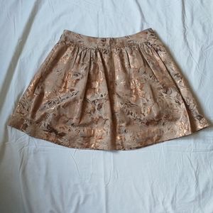 NWT metallic rose gold Jacquard full skirt